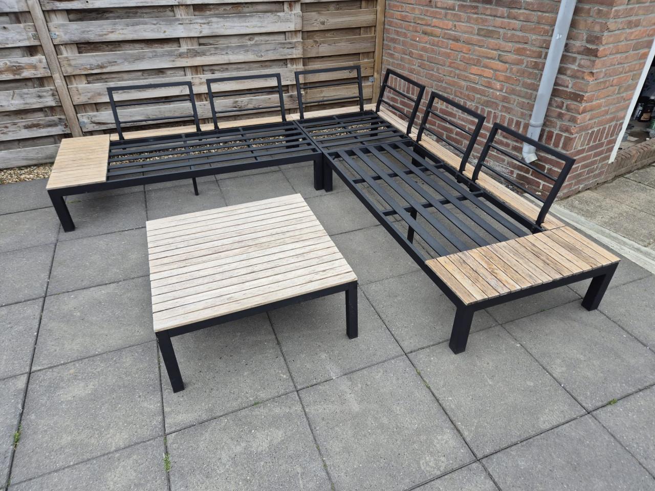 Aluminium Loungeset 246 x 246 cm (Bezorging mogelijk)