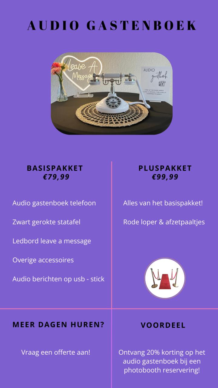 Audio gastenboek te huur