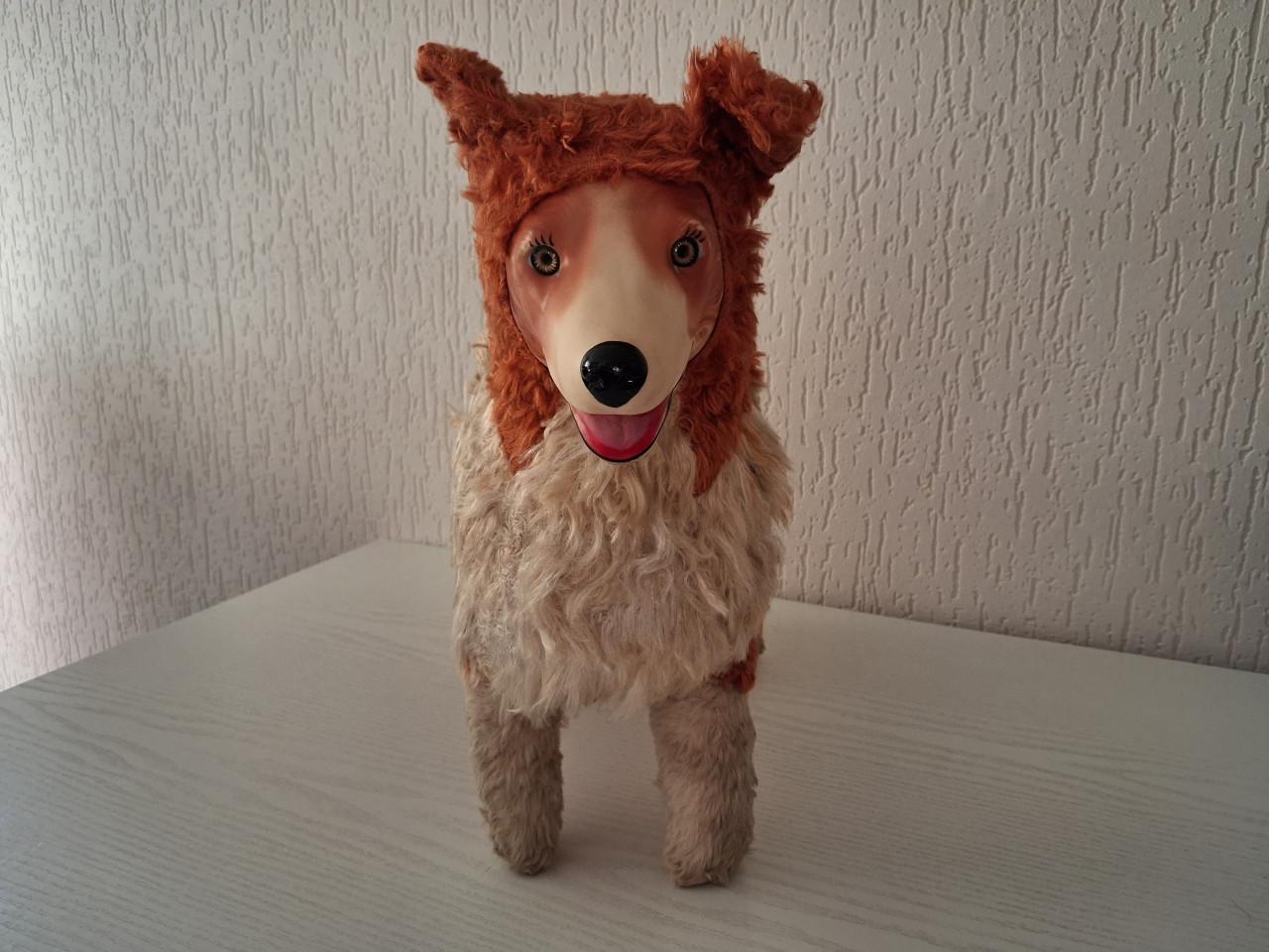 Vintage rubberface Originele Lassie knuffel