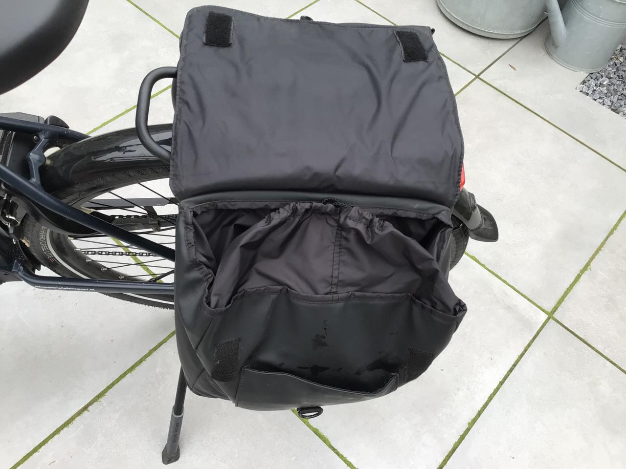 FastRider Dubbele fietstas 28L Zwart