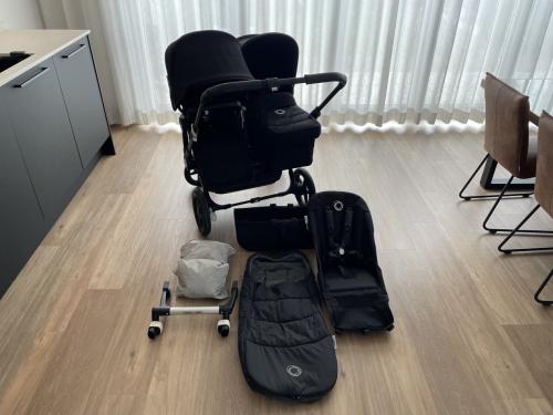 Bugaboo Donkey 3 Duo All Black - met veel accessoires