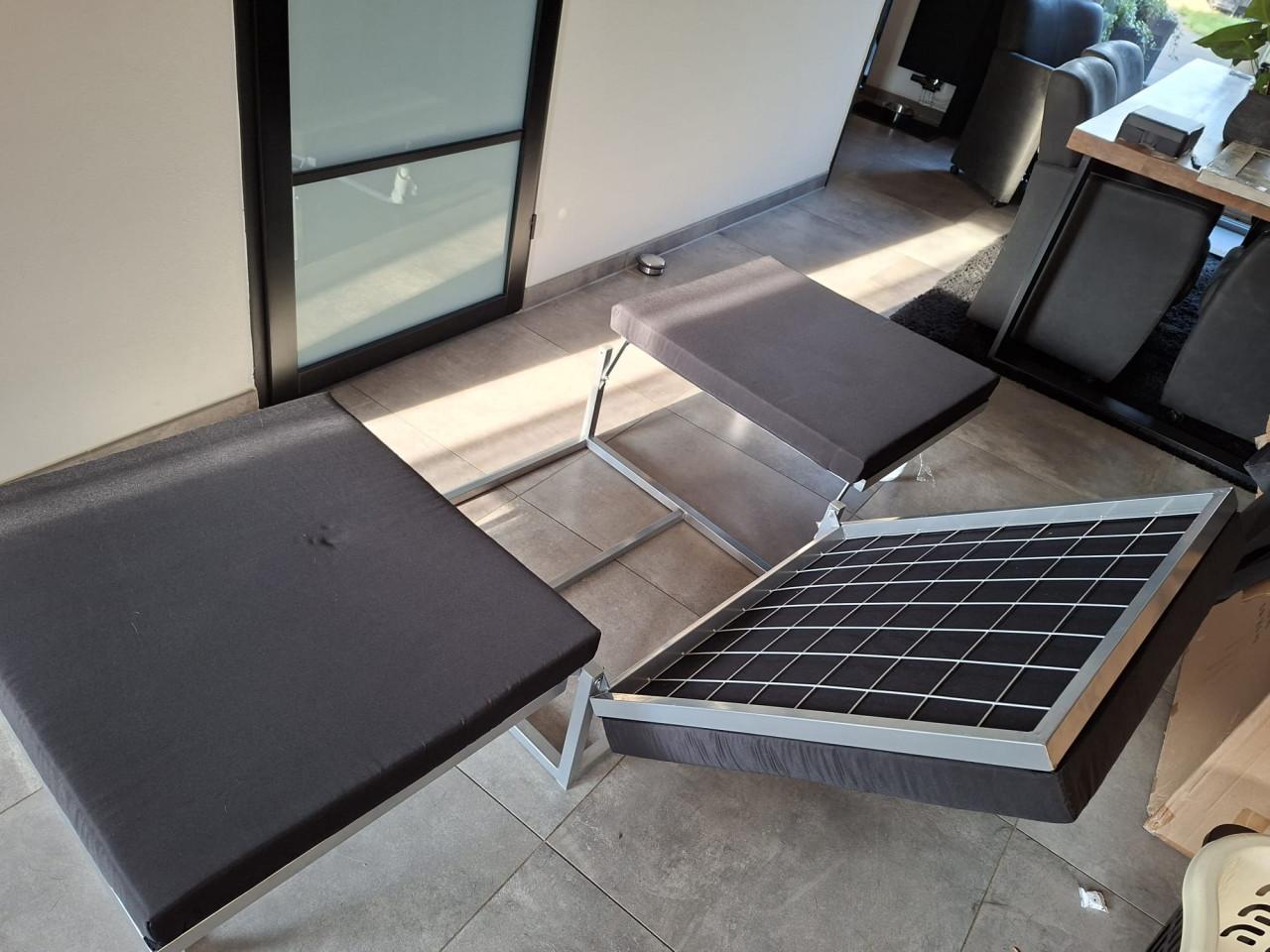 2 st. Vouwbed / Logeerbed Smart zwart/zilver nog in doos