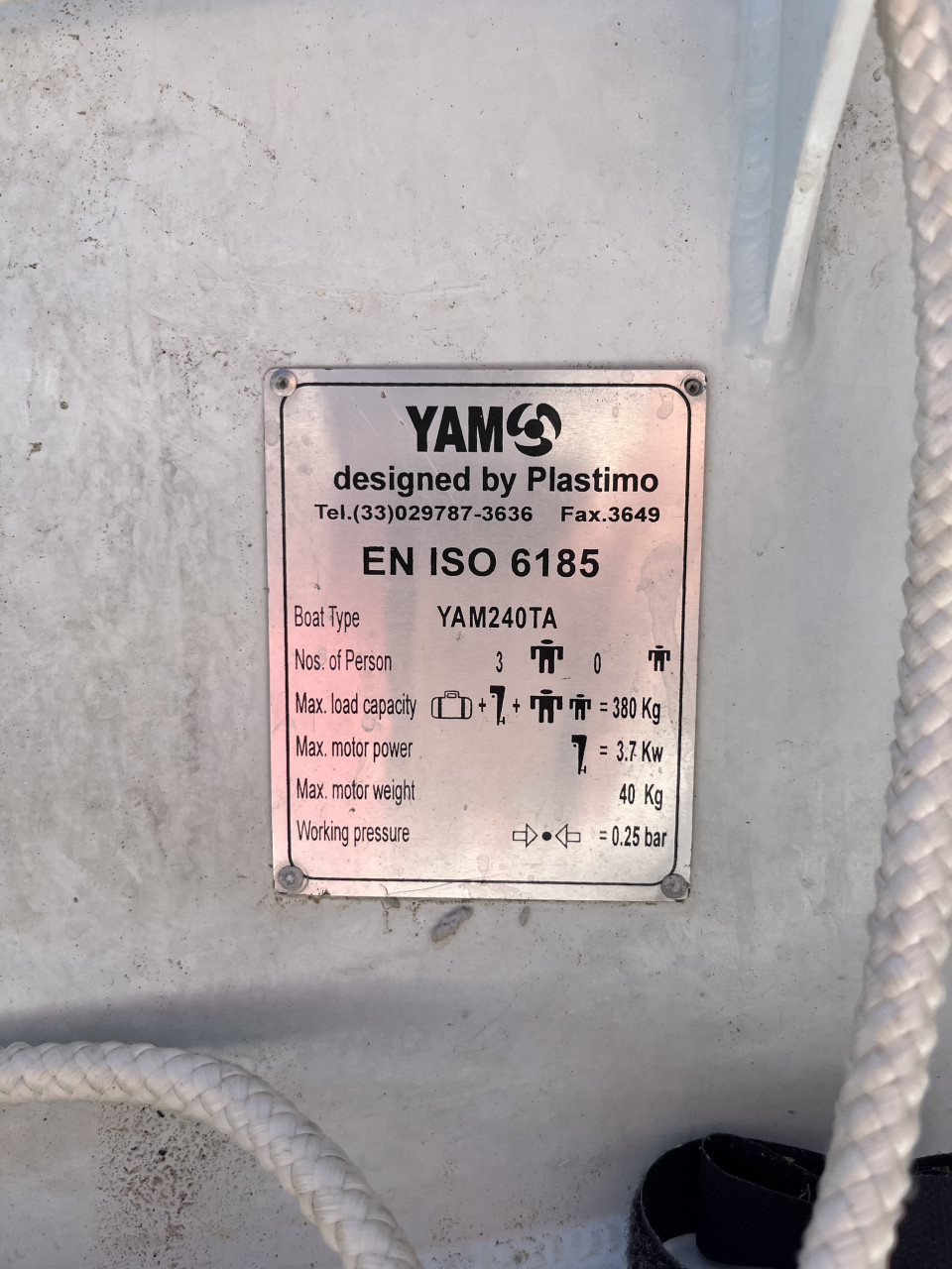 Rubberboot YAM 240TA + 6 pk Yamaha
