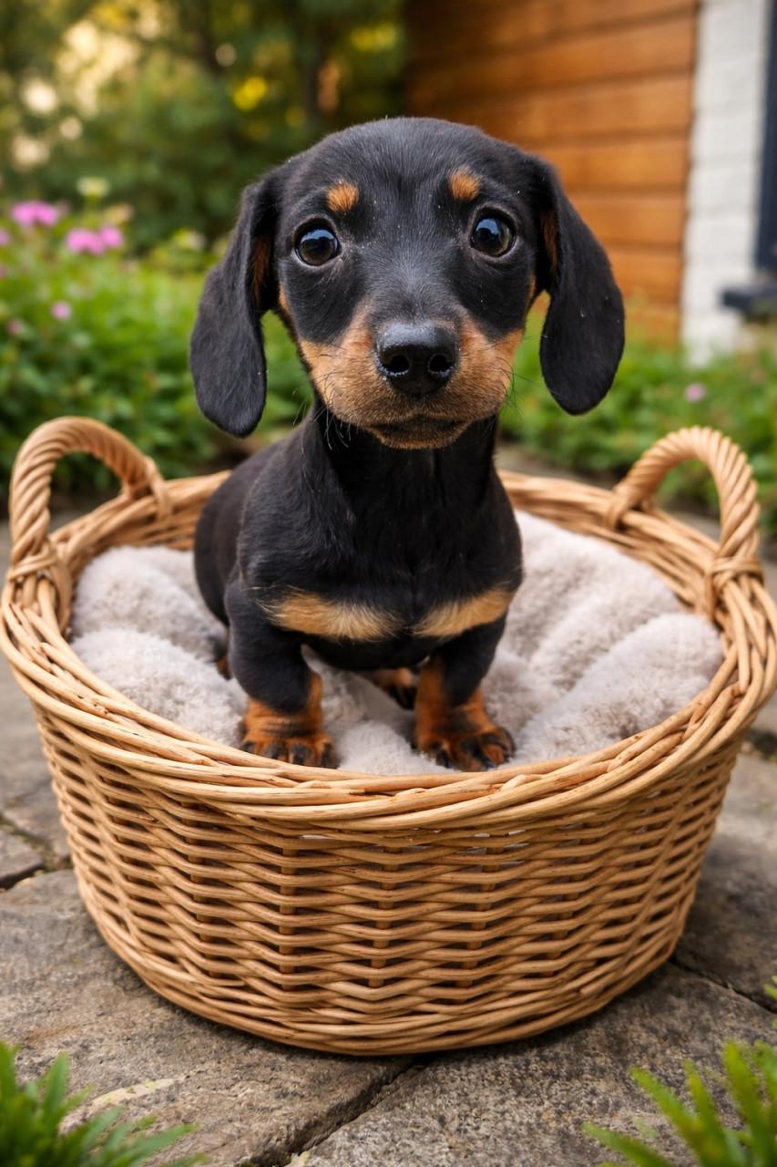 Black and tan teckel reutje