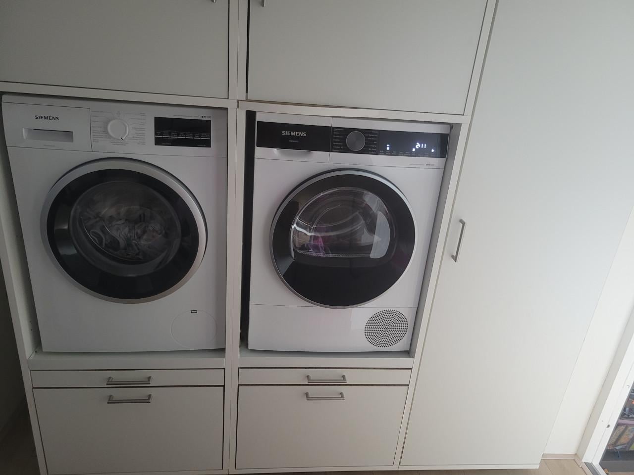 Kastenwand voor wasmachine en droger (eerst goed lezen!)