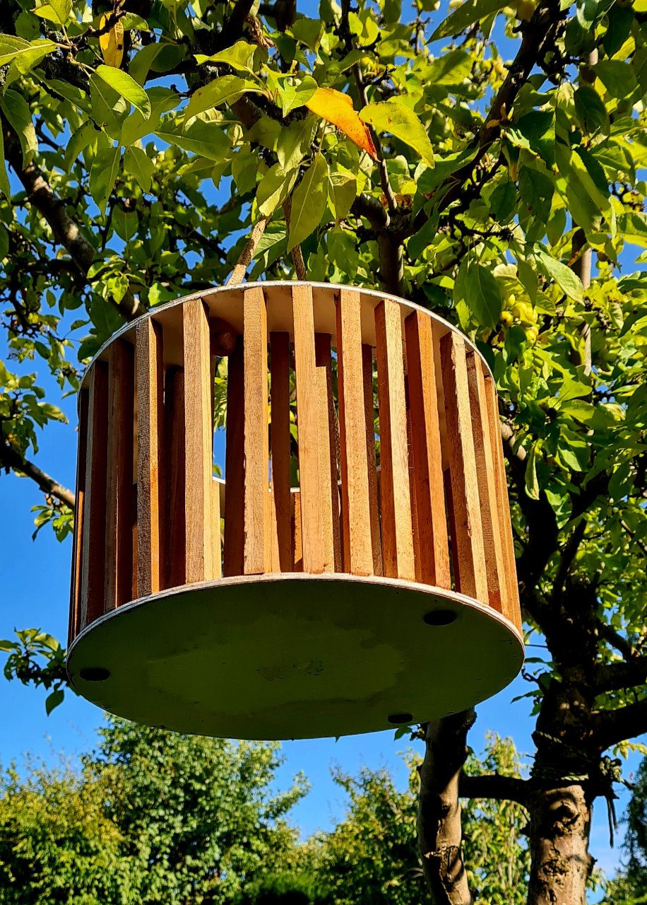 Prachtig windlicht van hout voor buiten of binnen