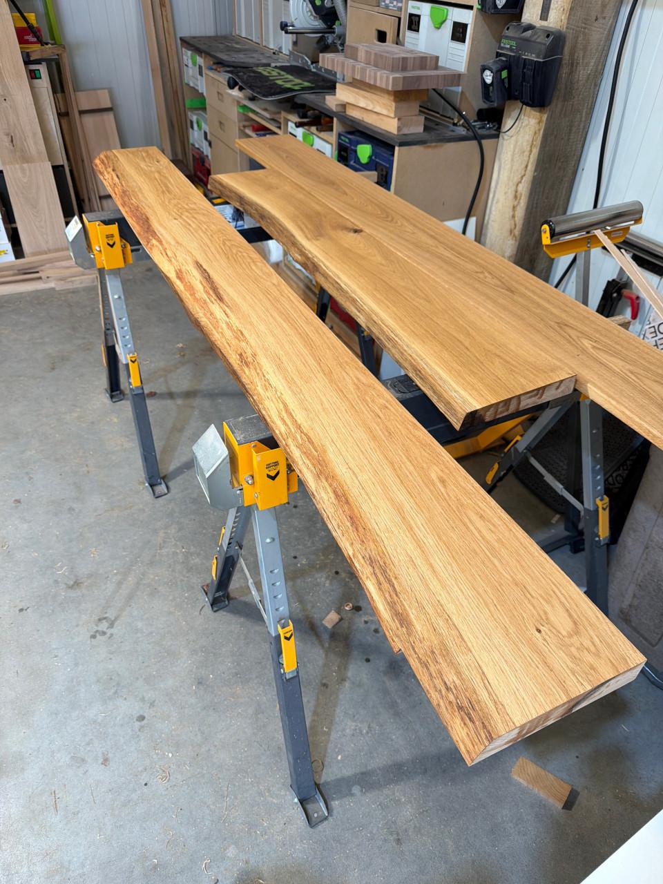 Eiken wandplanken en vensterbanken