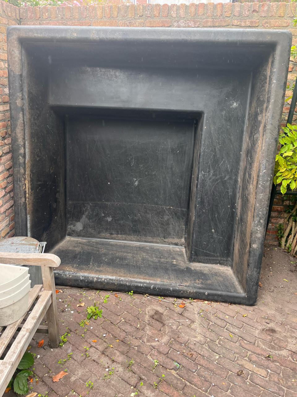 Vijver Vijverbak  groot zwart polyester 190x190