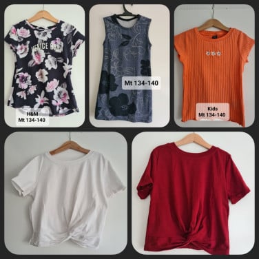5 stuks kledingbundel meisjes  Maat 134-140  H&M,  Kids en Handmade