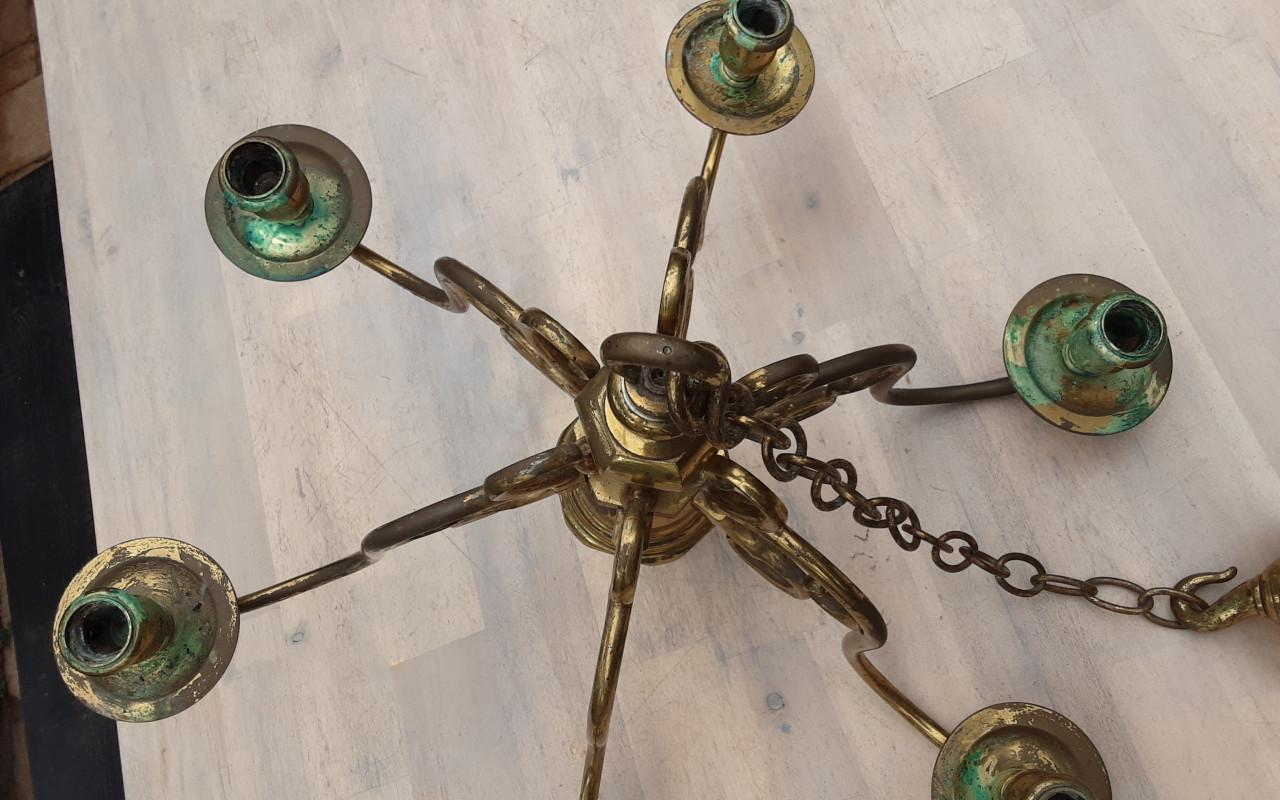 Kroonluchter massief koper