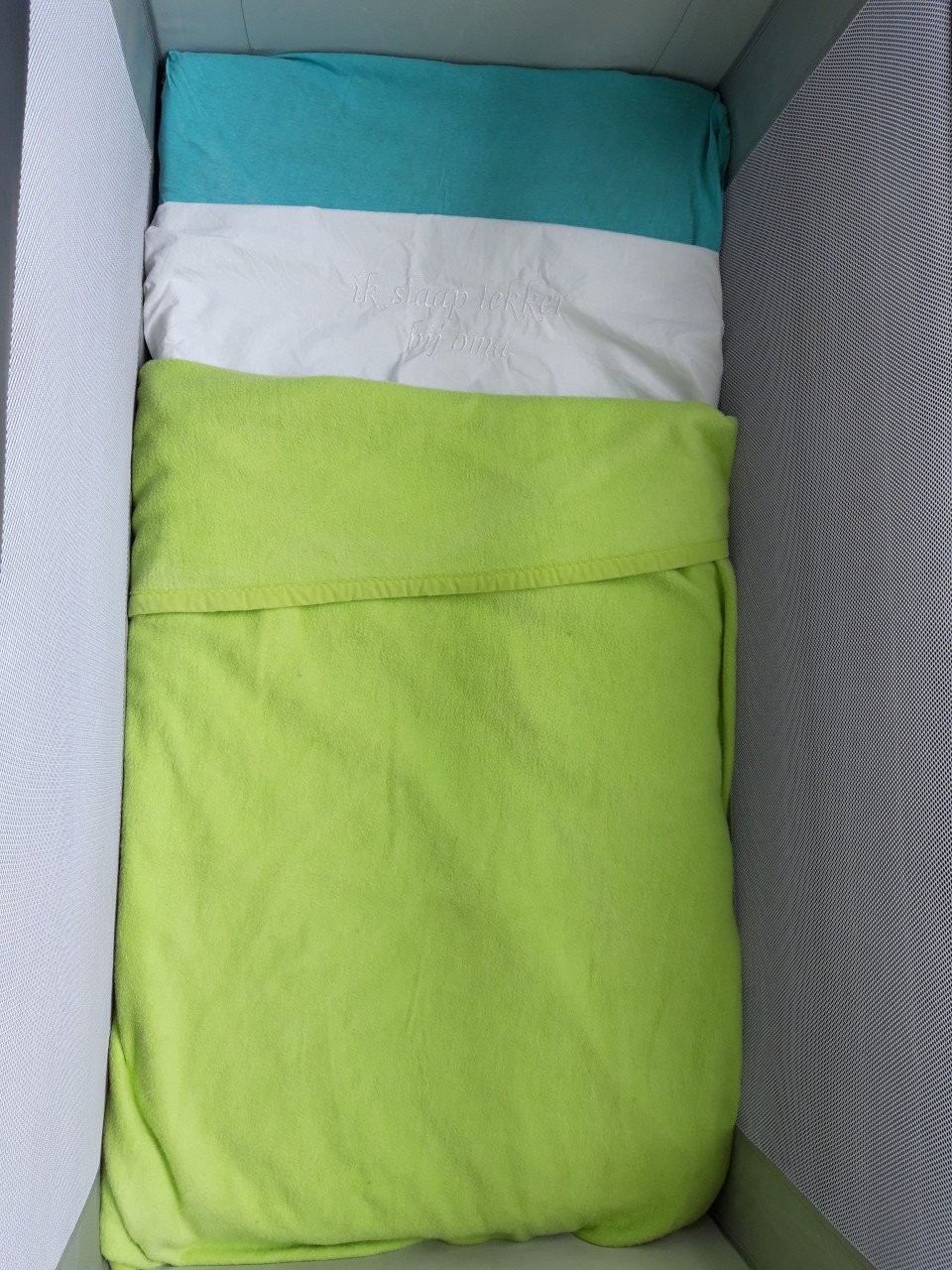 Kwalitatief campingbedje Prenatal incl. beddengoed