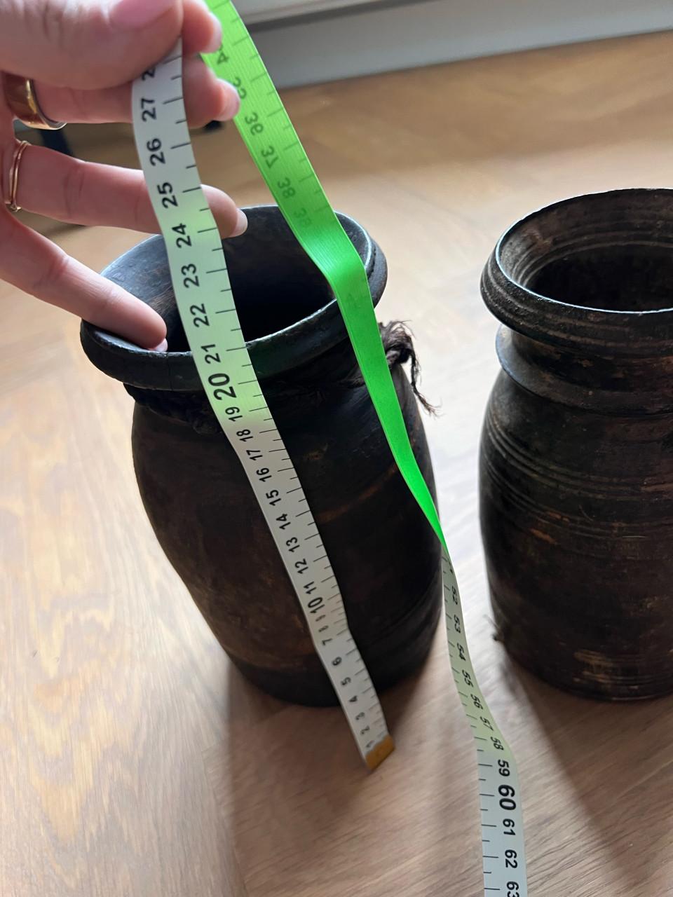 Set houten kruikjes