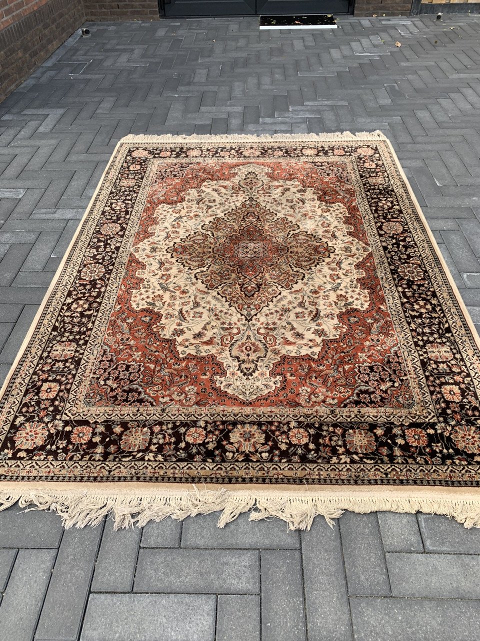 🤎Super Leuk Sfeervol Vintage Vloerkleed🤎Zuiver Scheerwol ✨