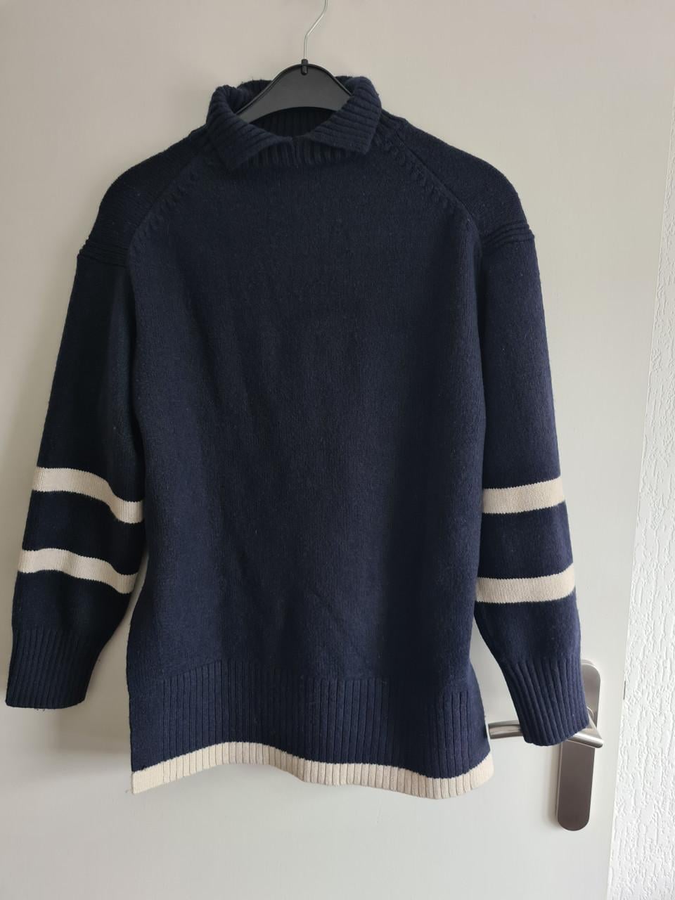 Lange zachte donkerblauwe / jurk  Maat L