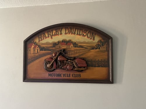 Harley Davidson vintage schilderij