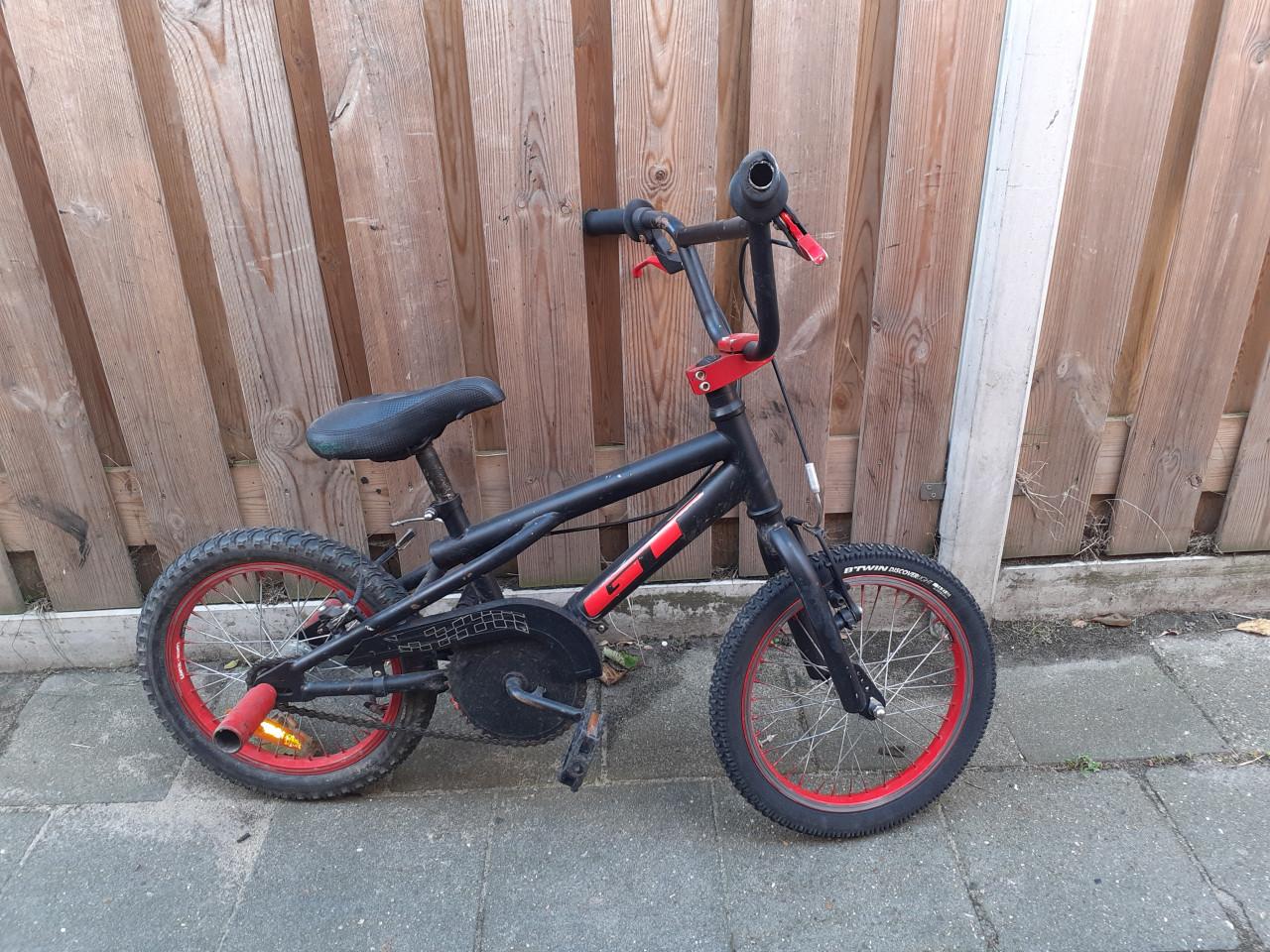 Jongensfiets BMX 16 inch zwart / rood