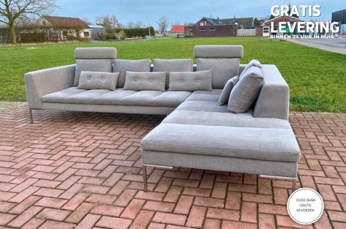 Montèl Tristan Grijze Hoekbank-Verfijnd Lounge Comfort