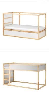 Ikea kura omkeerbaar bed (2x)