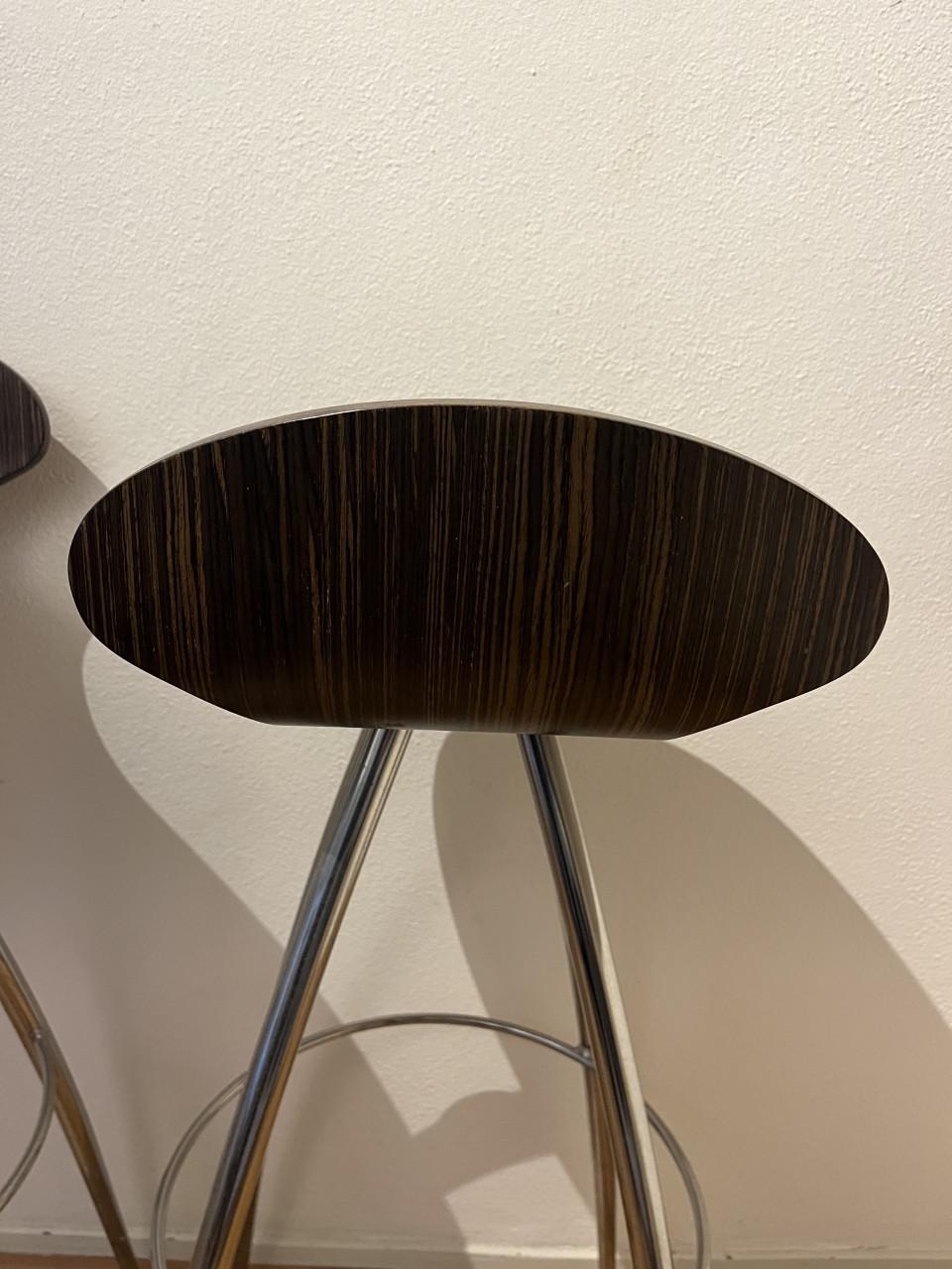 Twee retro barkrukken