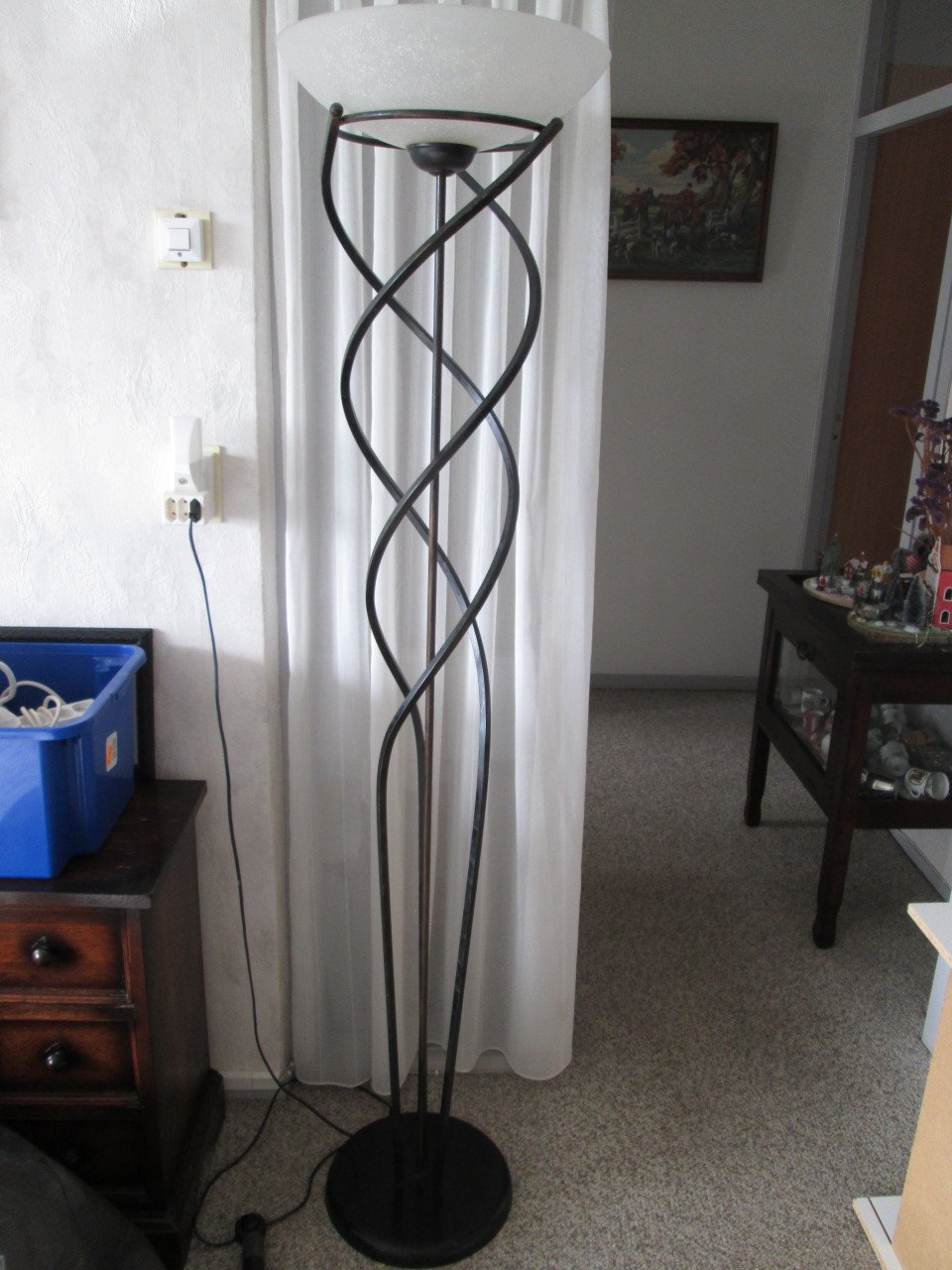 Staande lamp met bijbehorende plafondlamp