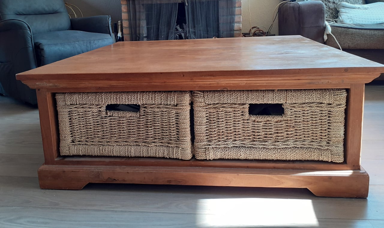 Teakhouten salontafel