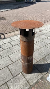 Forno kachelpijp cortenstaal