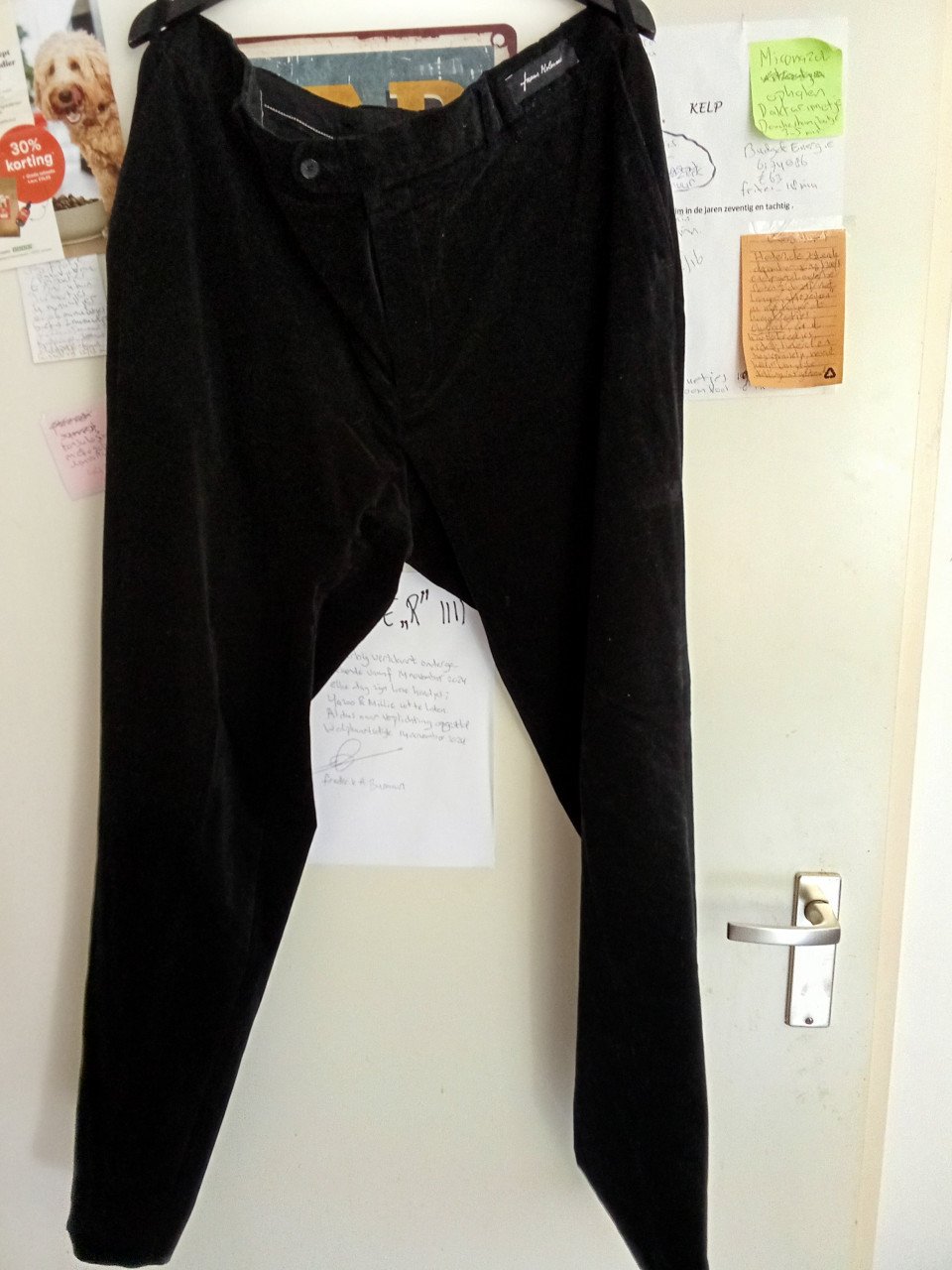 Chique fluweel zwarte pantalon
