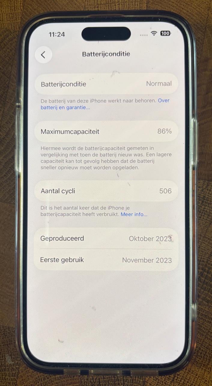 IPhone 15 Zwart 128GB