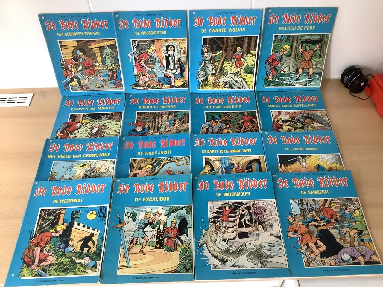 Stripboeken van de Rode Ridder, zie de foto’s voor de nummers.