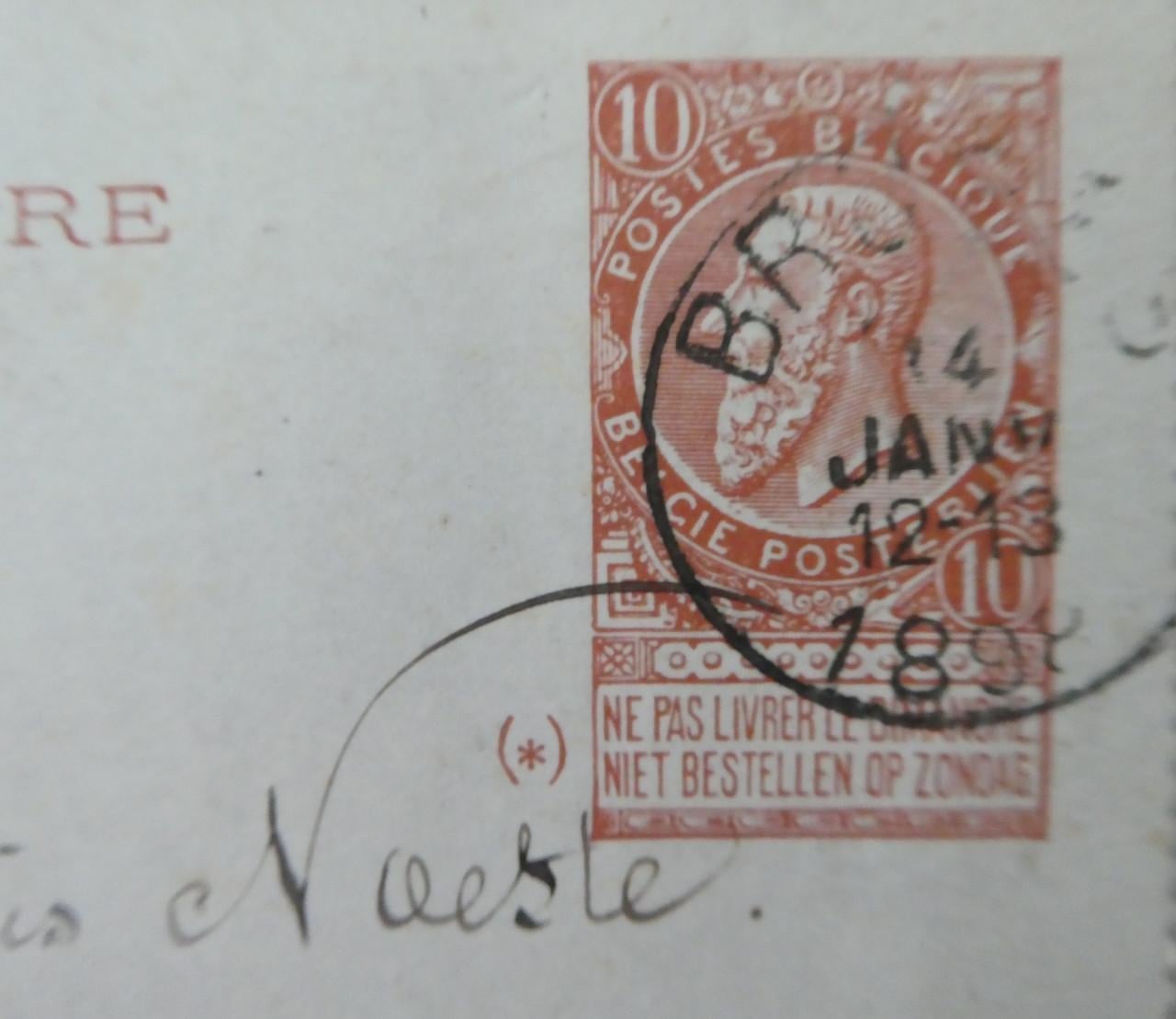 Briefkaarten 3x, 1887, 1897, 1898, Brugge – Sluis