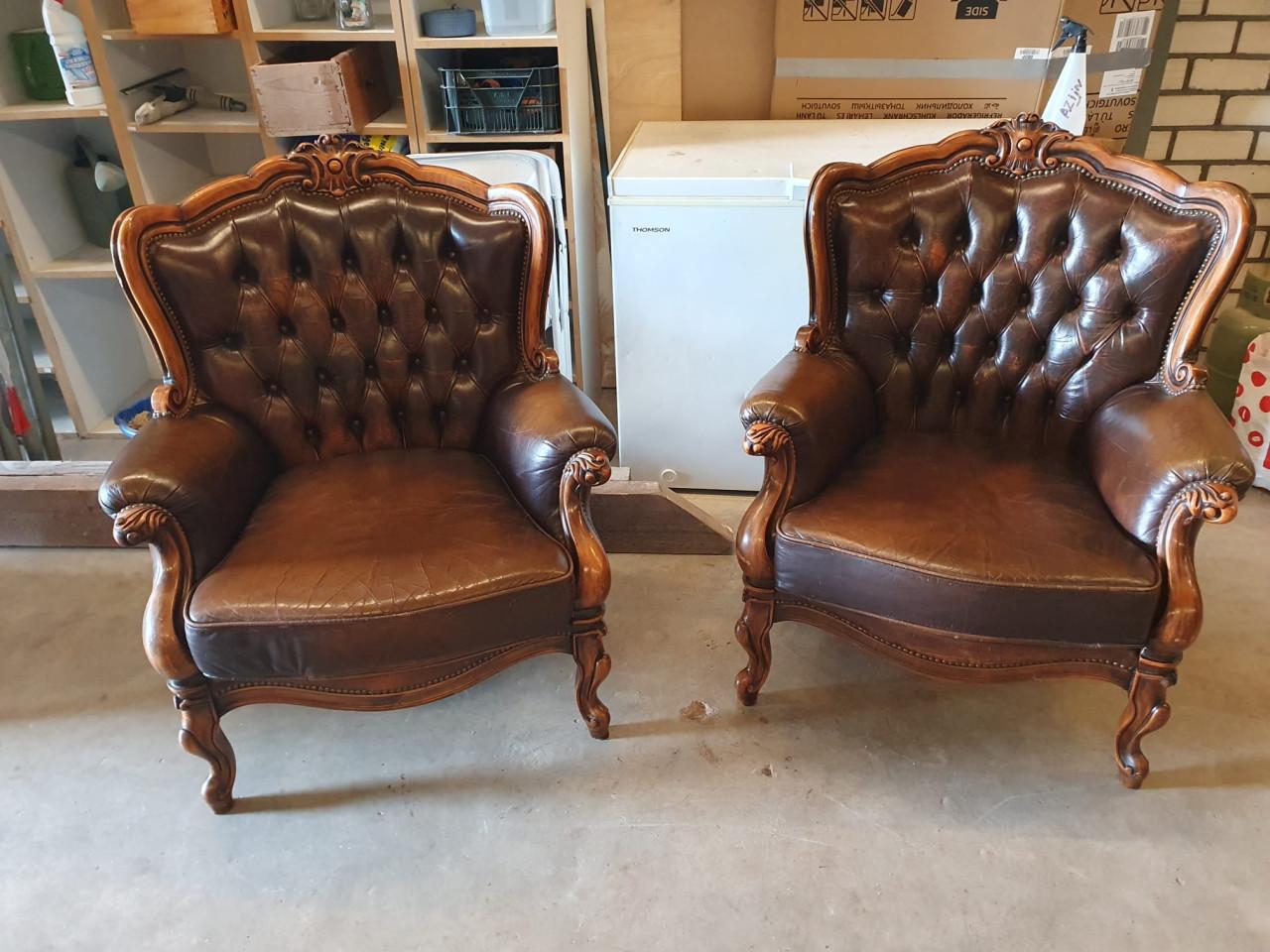 Chesterfield / vintage / Rococo stijl 3-1-1