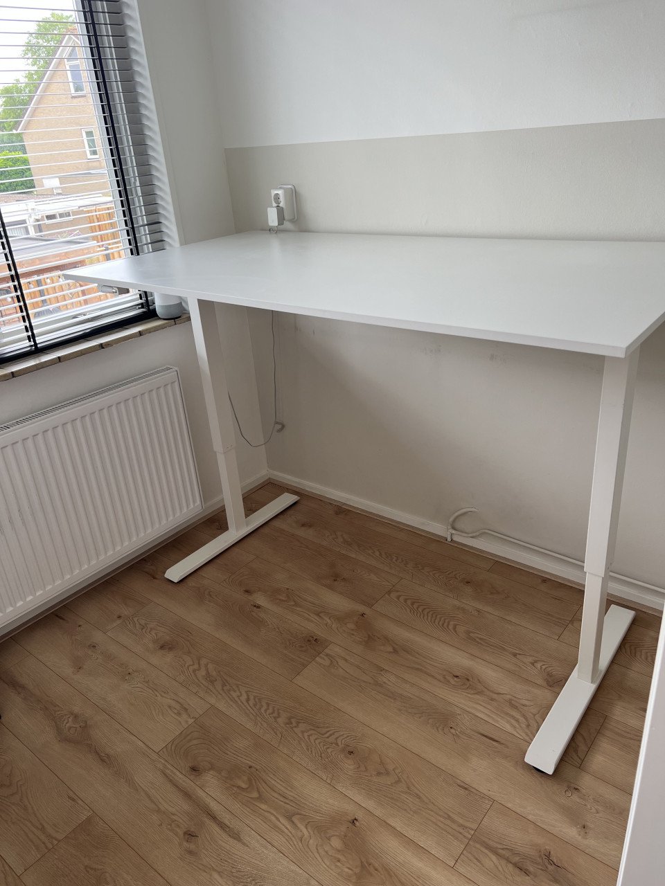 Zit-sta bureau wit 160 x 80 cm