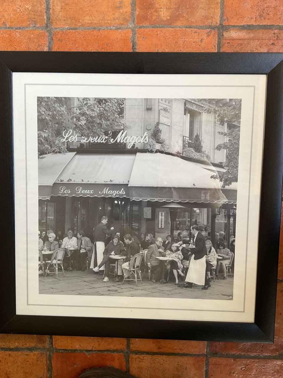 Vintage foto terras Parijs