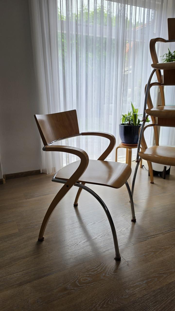 4x vintage design eetkamer stoelen "Can Can" van Komplot Design