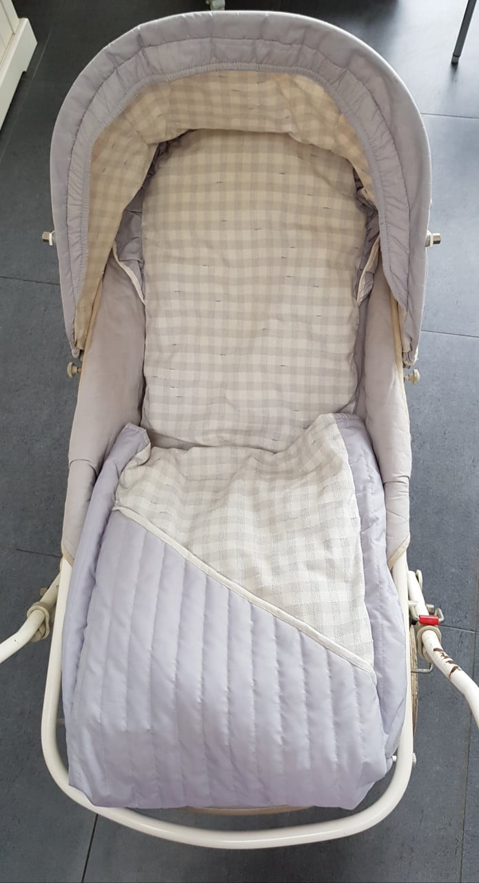 Vintage combi kinderwagen/wandelwagen met toebehoren, merk Koelstra