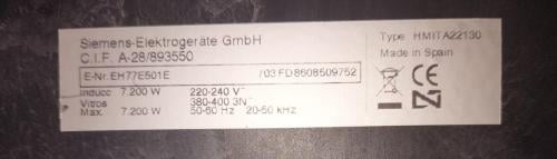 Gereserveerd Inductie inbouw kookplaat 4 pits Siemens