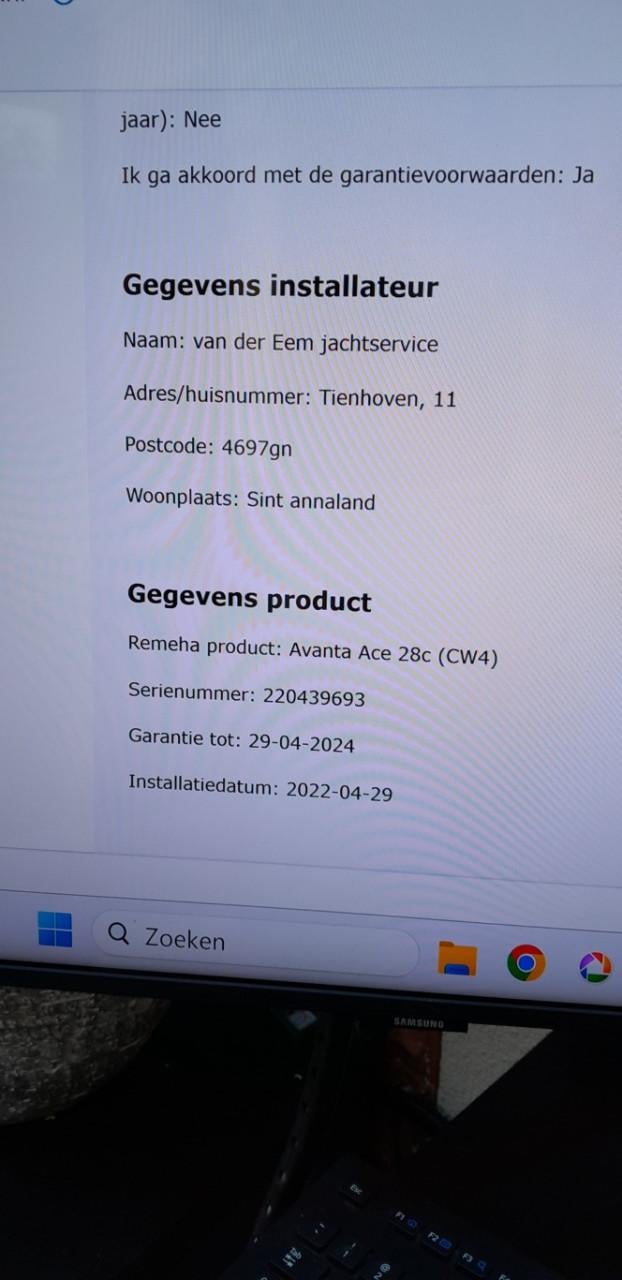 Remeha advanta ace 28kw combiketel