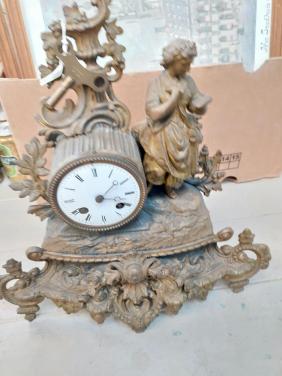 Antieke klok messing