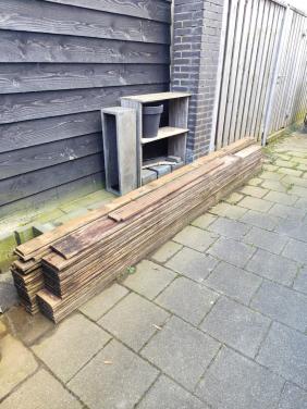 Hardhouten terrasdelen