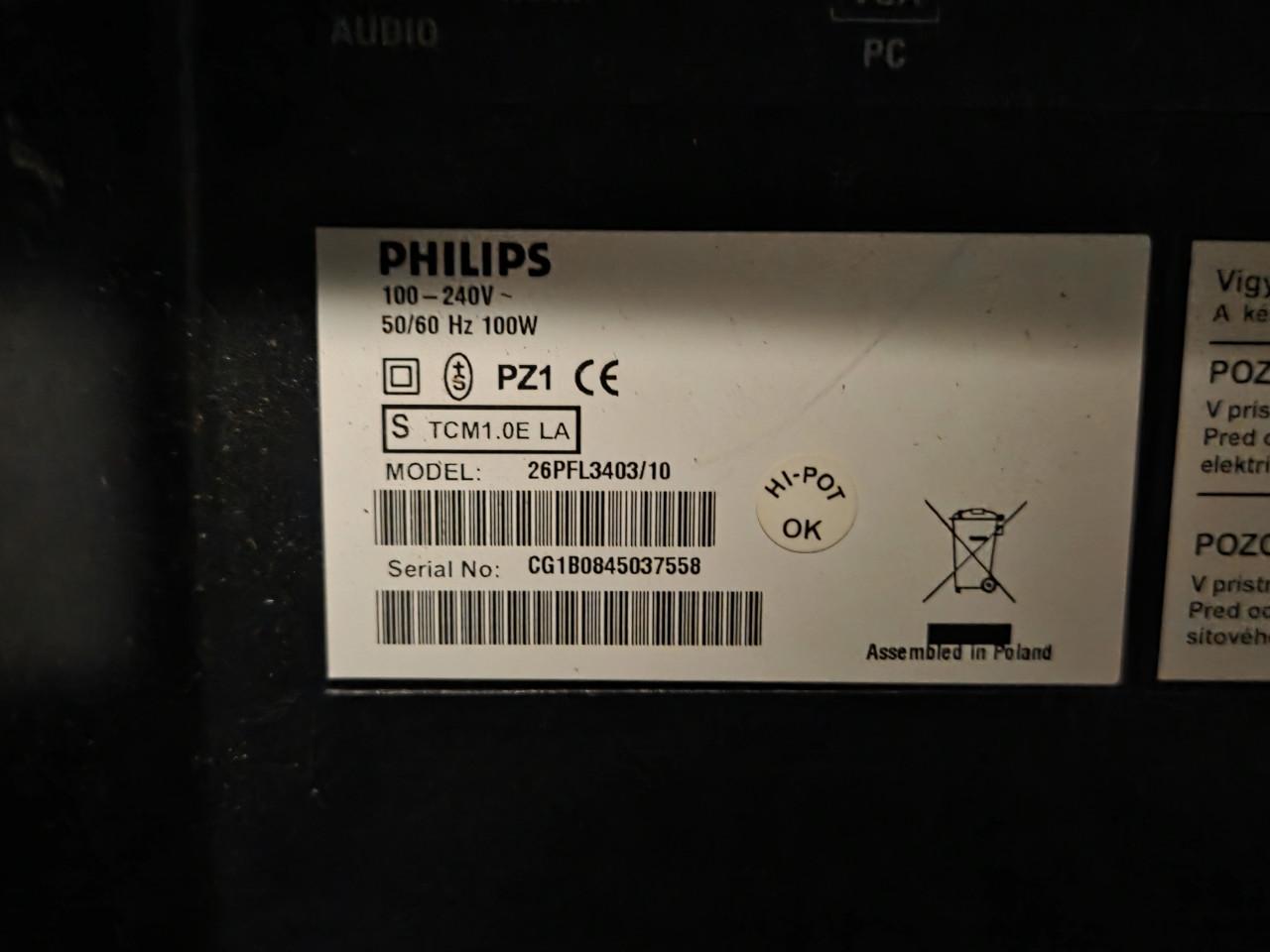 Te koop ; philips 26pfl3403/10. LCD tv.