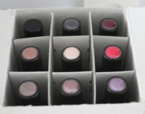 Set van 9 potjes pink geilac diverse kleuren