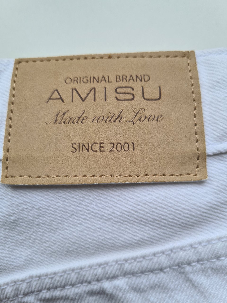 Nieuw ! Amisu rechte witte spijkerbroek  Maat M