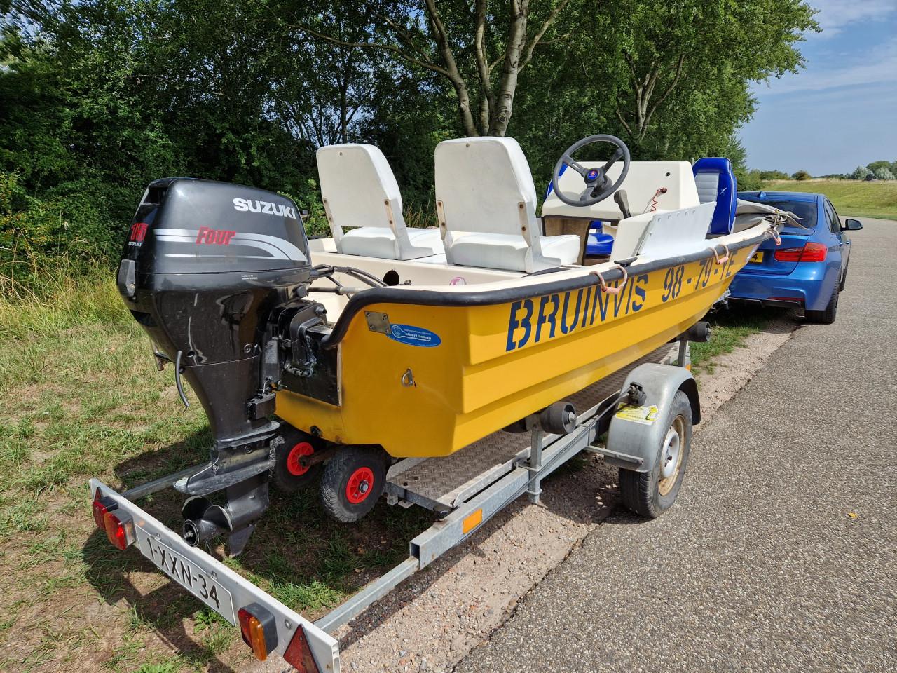 Shetland GH 14 met Suzuki 15 pk 4-takt visboot / consoleboot € 1.850,-