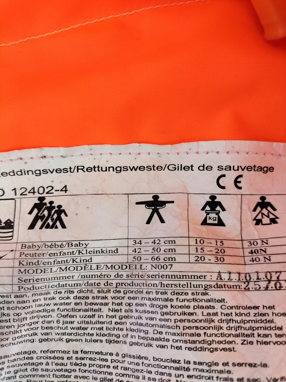 Reddingsvest voor peuter