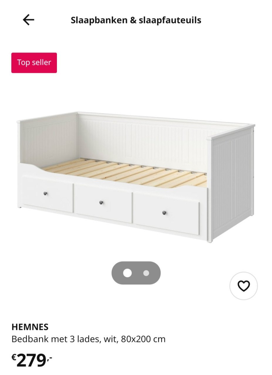 Ikea Hemnes Bedbank met matras