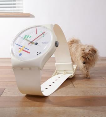 Maxi Swatch horloge ( 209 cm. ! )