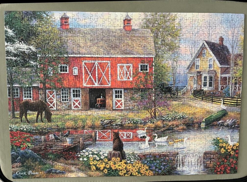 Puzzel Reflections on country living