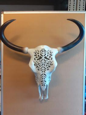 Buffelschedels  hout en 3 d print
