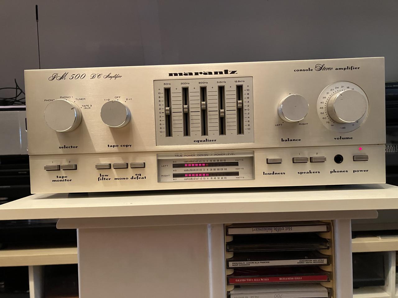 Marantz PM-500 en ST-400 vintage versterker + tuner geserviced met garantie