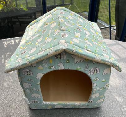 Stoffen katten huisje